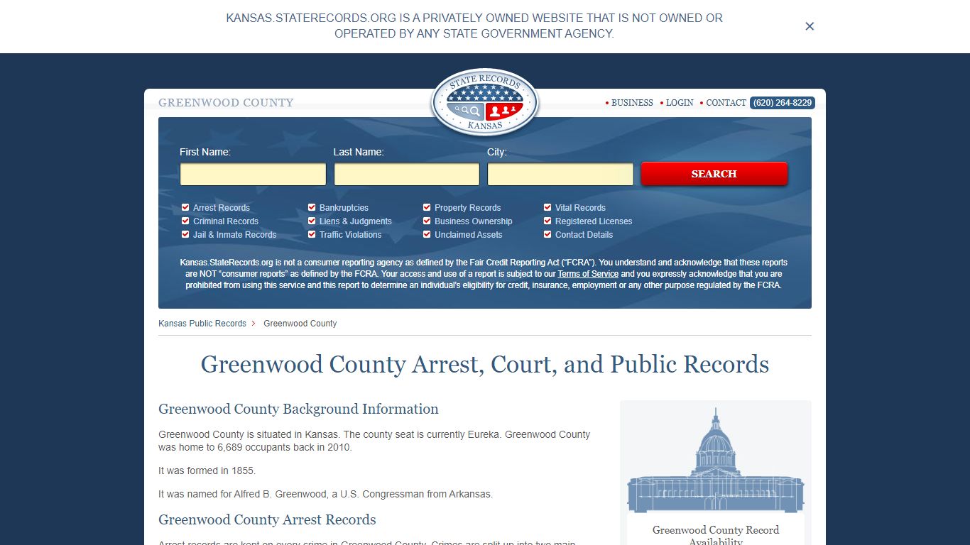 Greenwood County Arrest, Court, and Public Records